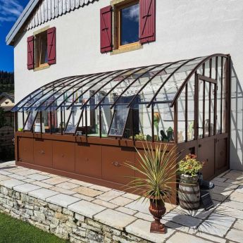 Gewächshaus Chambord mit Aluminiumsockel