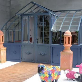 Gewächshaus Montesquieu mit Aluminiumsockel